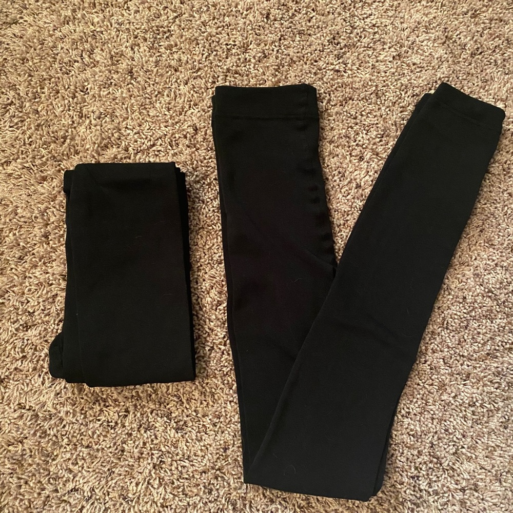 2 pair of fleece lined tights